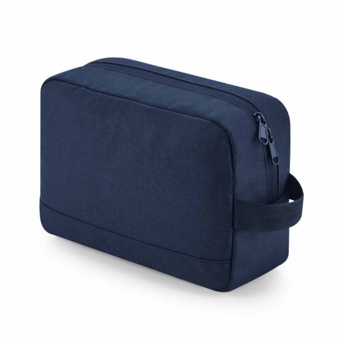 TROUSSE DE TOILETTE RECYCLE PERSONNALISABLE 'VALERIO' - bleu marine