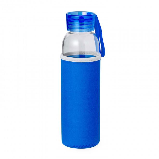 BOUTEILLE EN VERRE PERSONNALISABLE 500ML 'KILIMANDJARO' - bleu