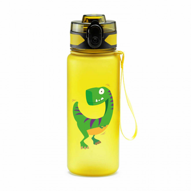 GOURDE ENFANT PERSONNALISEE TRITAN 500ML 'DAYLY KID' - jaune / dinosaure
