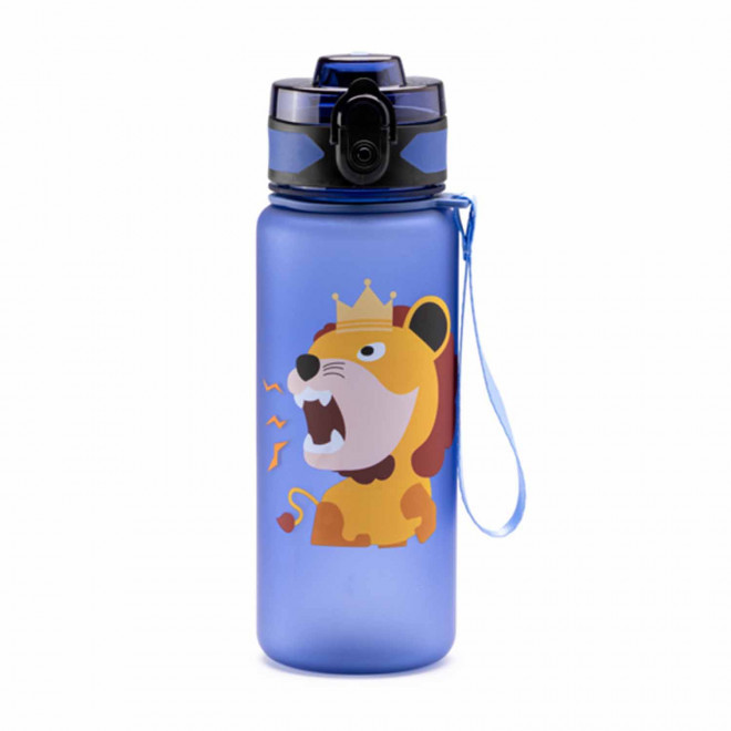 GOURDE ENFANT PERSONNALISEE TRITAN 500ML 'DAYLY KID' - bleu / lion