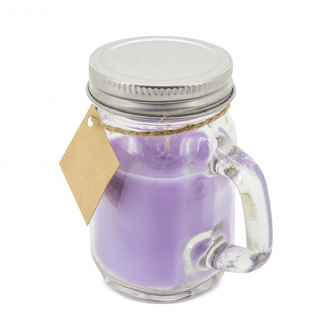 BOUGIE PARFUMEE PERSONNALISEE POT AVEC POIGNEE 'BIGOUR' - lavande