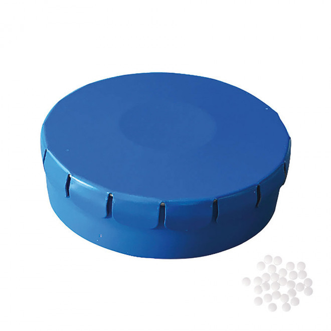 BOÎTE À BONBONS PUBLICITAIRE BIO 'CLIC CLAC' - bleu clair