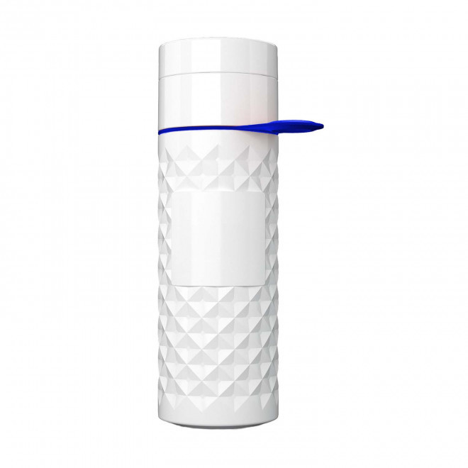 BOUTEILLE 500 ML PERSONNALISABLE 'NAIROBI RING' - blanc/bleu foncé