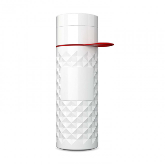 BOUTEILLE 500 ML PERSONNALISABLE 'NAIROBI RING' - blanc/rouge