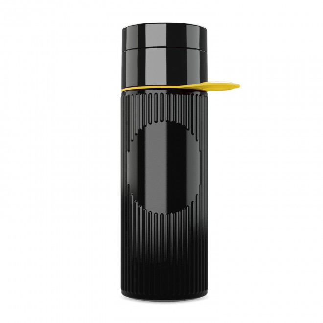 BOUTEILLE 500 ML PERSONNALISABLE 'ATLANTIS RING' - noir/jaune