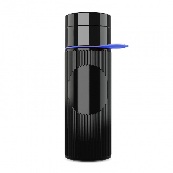 BOUTEILLE 500 ML PERSONNALISABLE 'ATLANTIS RING' - noir/bleu
