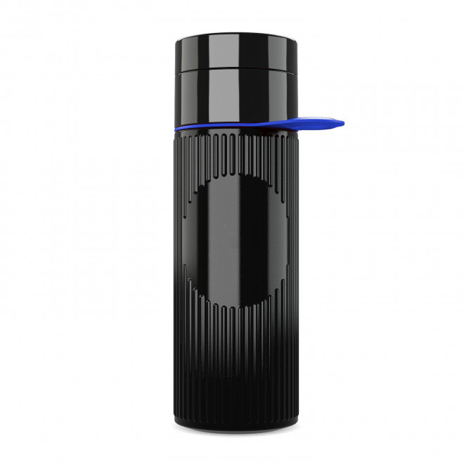 BOUTEILLE 500 ML PERSONNALISABLE 'ATLANTIS RING' - noir/bleu foncé