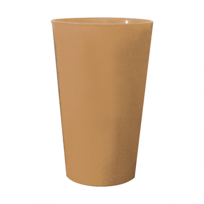 GOBELET PERSONNALISÉ RÉUTILISABLE 30 CL 'CUP' - doré opaque