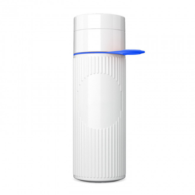 BOUTEILLE 500 ML PERSONNALISABLE 'ATLANTIS RING' - blanc/bleu