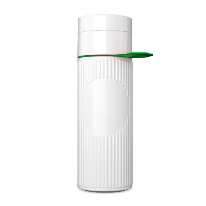 BOUTEILLE 500 ML PERSONNALISABLE 'ATLANTIS RING' - blanc/vert foncé