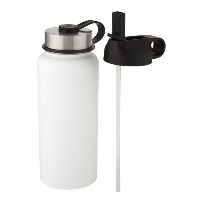 GOURDE ISOTHERME DOUBLE BOUCHON PERSONNALISEE 1L 'DOUBLI' - blanc