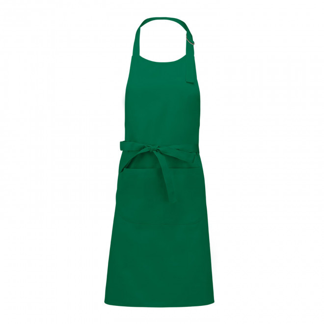 TABLIER LONG PERSONNALISABLE EN POLYCOTON 190 POCHE 'KARITAB' - vert