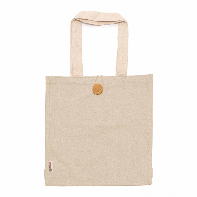 SAC SHOPPING PERSONNALISE COTON RECYCLE 'MASTIMO' - beige