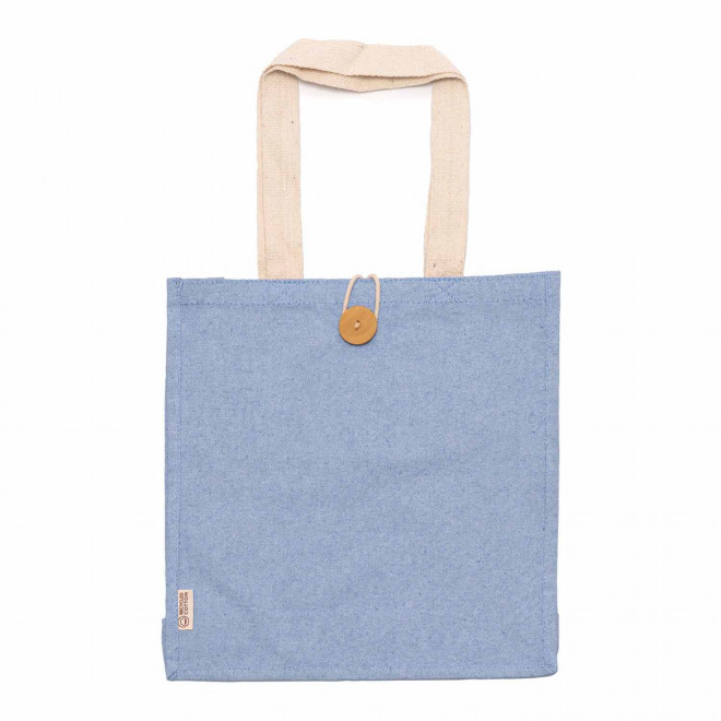 SAC SHOPPING PERSONNALISE COTON RECYCLE 'MASTIMO' - bleu