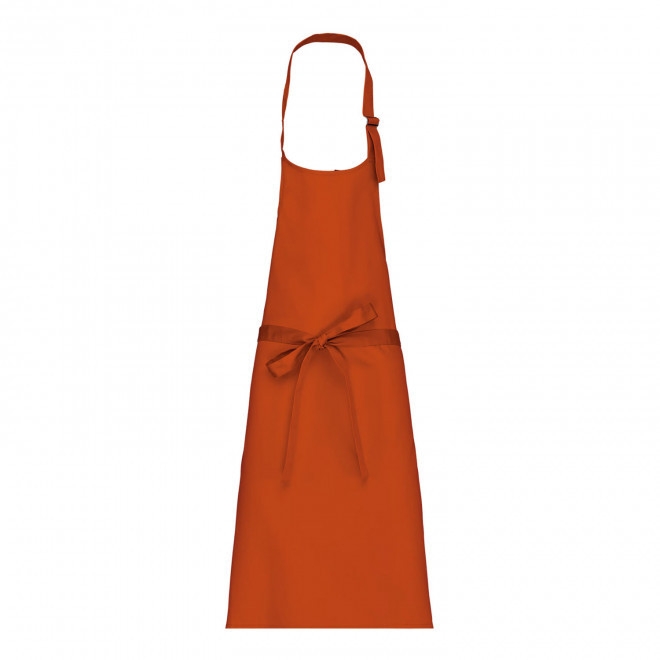 TABLIER LONG PERSONNALISE COTON 280G 'KARITAB' - orange foncé