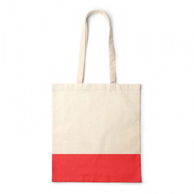 SAC SHOPPING PERSONNALISE COTON RECYCLE 'AURIANO' - rouge