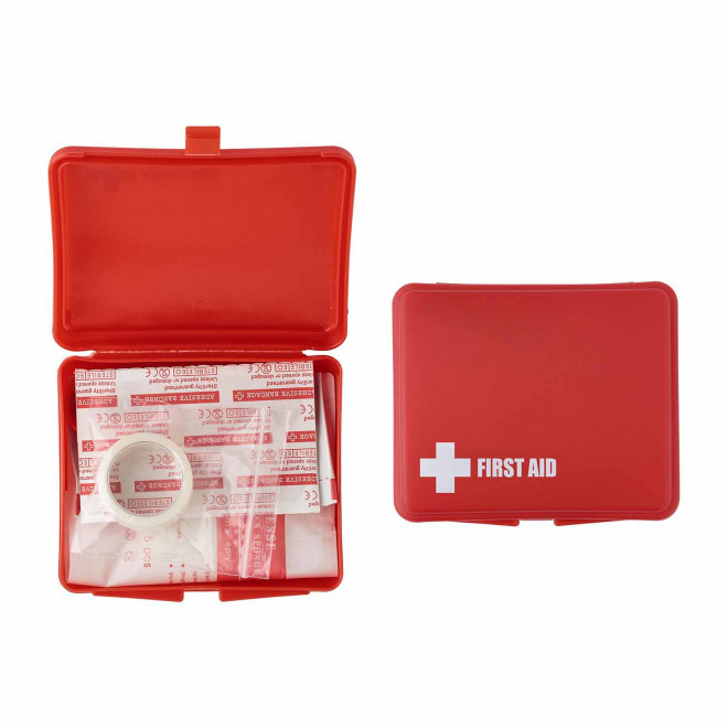 KIT PREMIERS SECOURS PERSONNALISE 'BIBO' - rouge