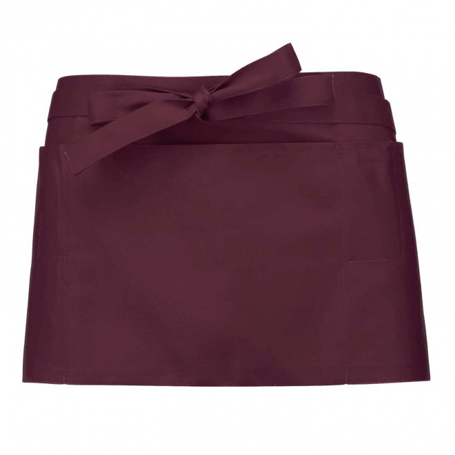 TABLIER COURT EN POLYCOTON PERSONNALISE 190G 'KARITAB' - bordeaux