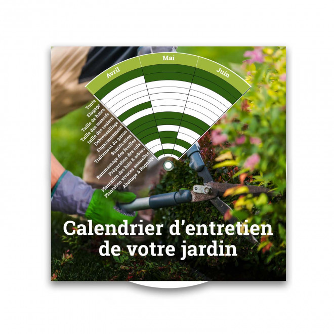 DISQUE PEDAGOGIQUE PERSONNALISABLE 'ENTRETIEN DU JARDIN' - quadrichromie