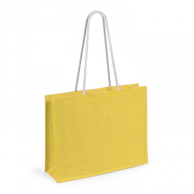 SAC EN JUTE COLOREE PERSONNALISABLE 'HINAX' - jaune