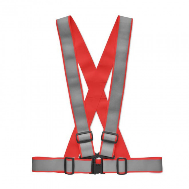 HARNAIS REFLECHISSANT 'SAFEFLUO COLOR' - rouge