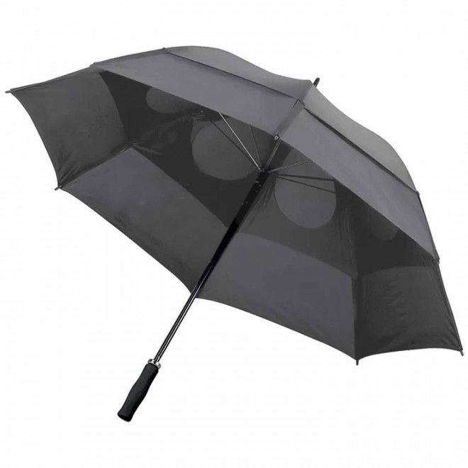 PARAPLUIE PERSONNALISABLE GOLF TEMPETE DROIT 'STIRLING' - gris