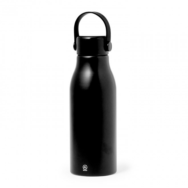 BOUTEILLE PERSONNALISEE EN ALU RECYCLE 700 ML 'LOS' - noir
