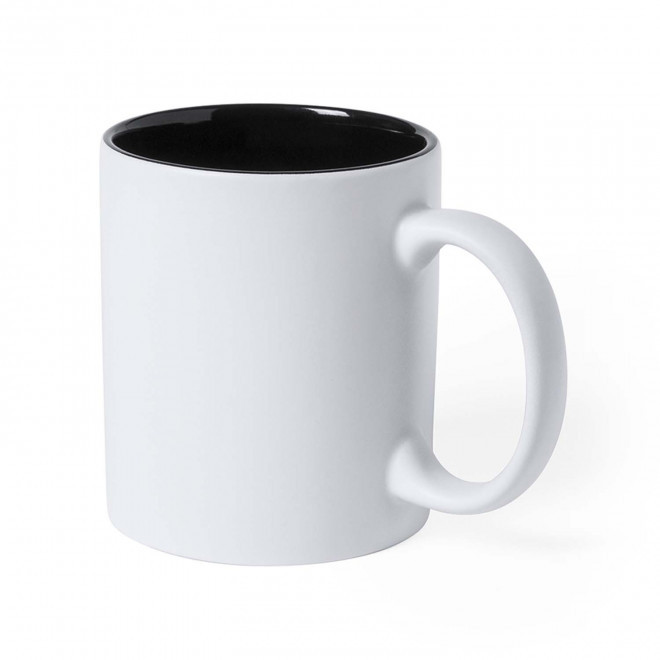 TASSE CERAMIQUE PERRSONNALISE 350 ML 'CORES BLANC' - noir