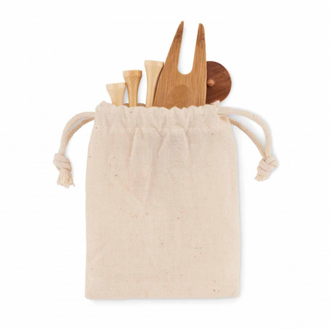 SET ACCESSOIRES DE GOLF PERSONNALISES 'GOLFI' - beige