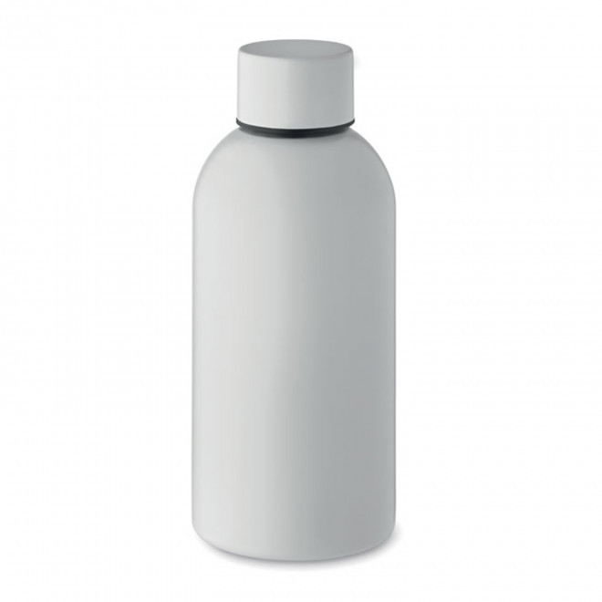 BOUTEILLE PERSONNALISEE EN ACIER RECYCLE 500ML 'SPOZIA' - blanc