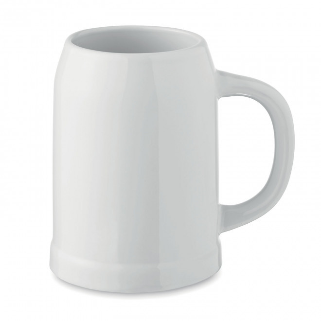 CHOPE BIERE PERSONNALISEE CERAMIQUE 500ML 'CHOPI SUBLI' - blanc