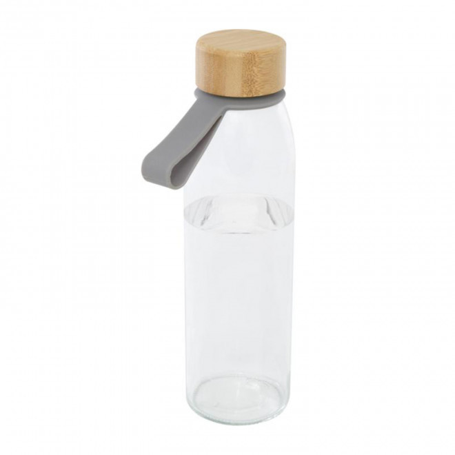 BOUTEILLE EN VERRE 500ML PERSONNALISABLE 'LODO DRAGONNE' - gris