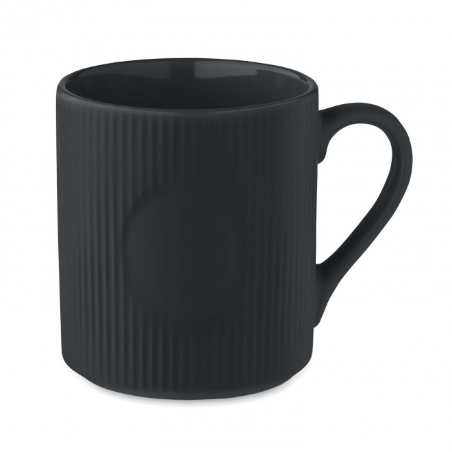 MUG CERAMIQUE PERSONNALISE NERVURE 340ML 'BRODO' - noir