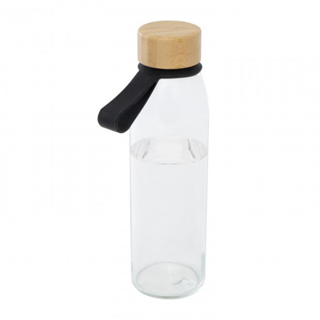 BOUTEILLE EN VERRE 500ML PERSONNALISABLE 'LODO DRAGONNE' - noir