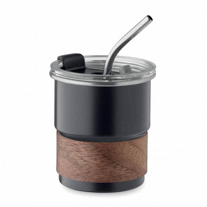 MUG A MATE ACIER RECYCLE PERSONNALISABLE 'COFCIA' - noir