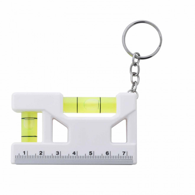 PORTE CLES NIVEAU A BULLE PERSONNALISE 'LAPANAC' - blanc