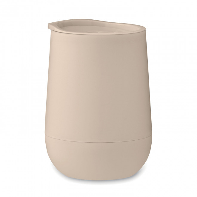 MUG DOUBLE PAROI PERSONNALISABLE EN PP 300ML 'GOUGA' - beige