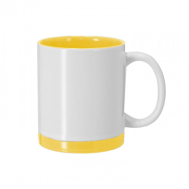 MUG CERAMIQUE 350ML PERSONNALISABLE 'CLAUDIO' - jaune