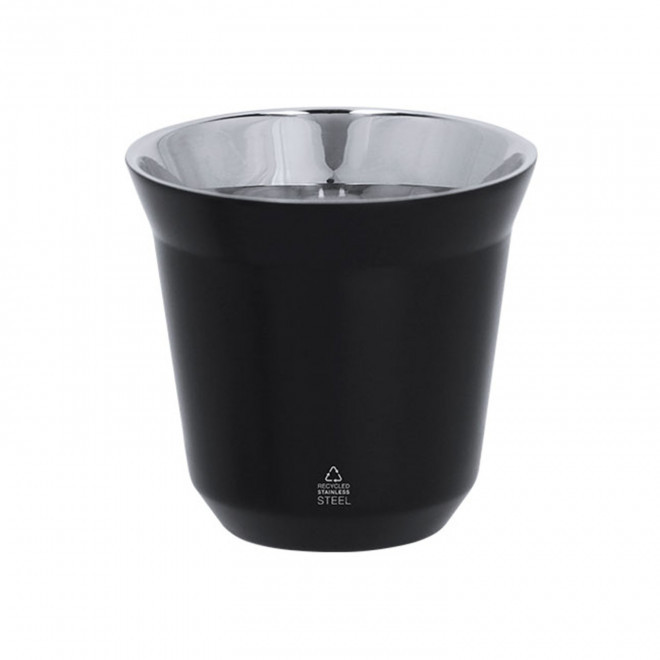 SET TASSES EN ACIER 80ML PERSONNALISABLE 'TEDOK' - noir