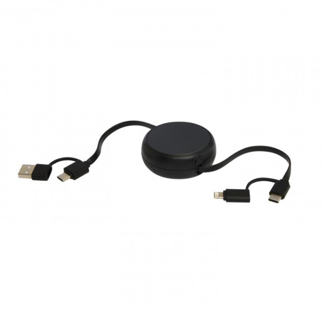 CABLE MULTIFONCTIONS PERSONNALISABLE 'ONTARIO ENROULEUR RCS' - noir