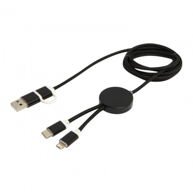 CABLE DE CHARGE PERSONNALISABLE 'ONTARIA LONG ALU' - noir