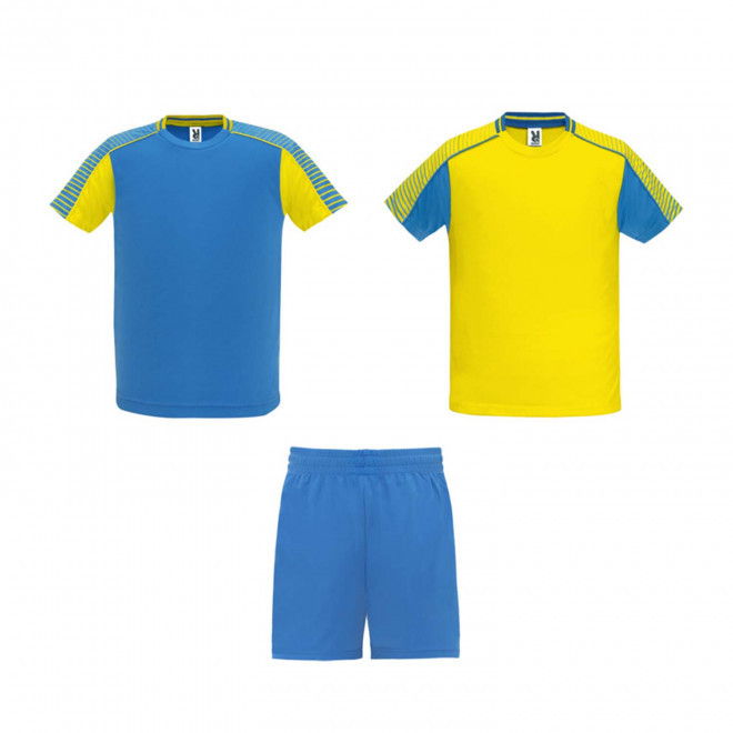 ENSEMBLE DE SPORT ADULTE PERSONNALISABLE 'DESPORTE' - bleu royal/jaune