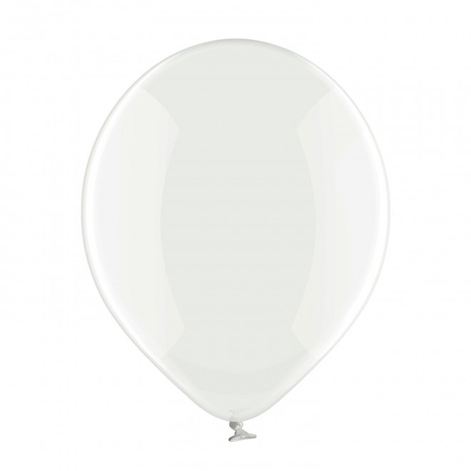 BALLON TRANSPARENT PERSONNALISE ø27 CM 'LUFT QUADRI' - blanc transparent