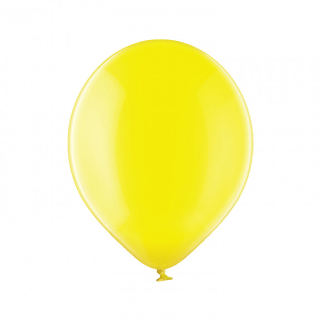BALLON TRANSPARENT PERSONNALISE ø30 CM 'LUFT QUADRI' - jaune transparent