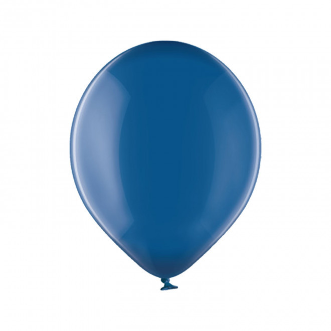 BALLON TRANSPARENT PERSONNALISE ø30 CM 'LUFT QUADRI' - bleu transparent