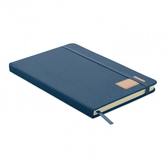 CARNET A5 VELOURS PERSONNALISE 'CORDO' - bleu 
