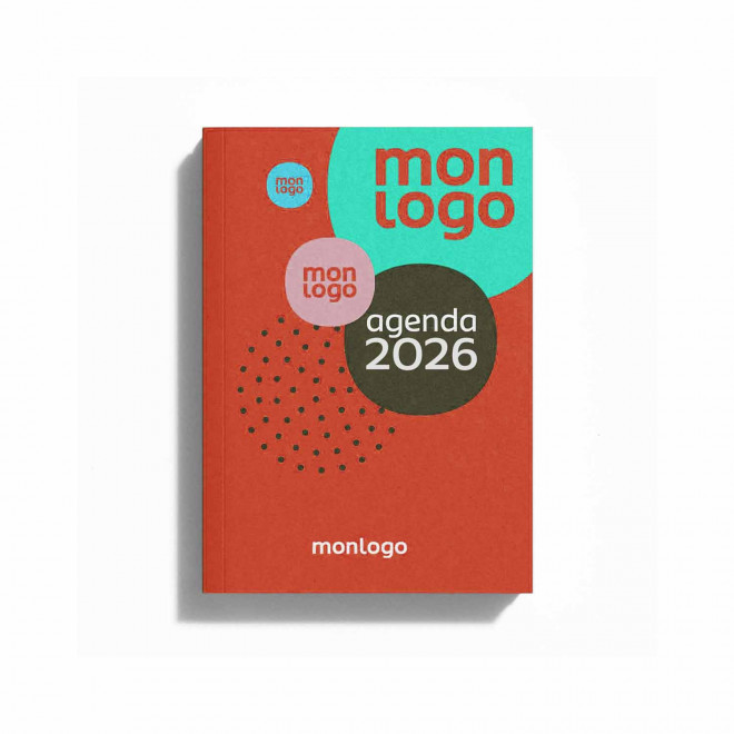 AGENDA MENSUEL PERSONNALISABLE 'CANVO' - blanc