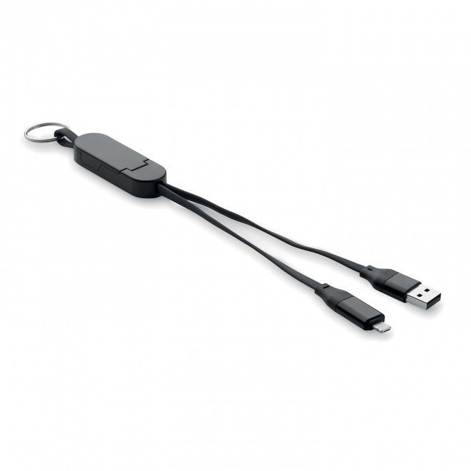 CABLE SUPPORT TELEPHONE PERSONNALISABLE 'SUKA' - noir