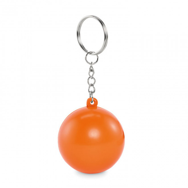 PORTE CLE BALLE ANTISTRESS PERSONNALISABLE 'ZENA KEY' - orange