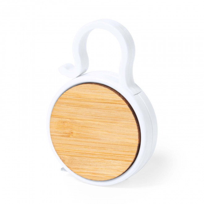 METRE RUBAN TAILLEUR PERSONNALISABLE 'TAILLEURO BAMBOU'  - blanc